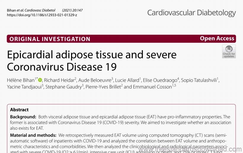 Epicardial adipose tissue and severe Coronavirus Disease 19