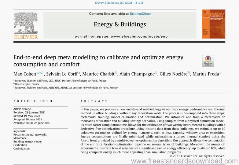 End-to-end deep meta modelling to calibrate and optimize energy consumption and comfort